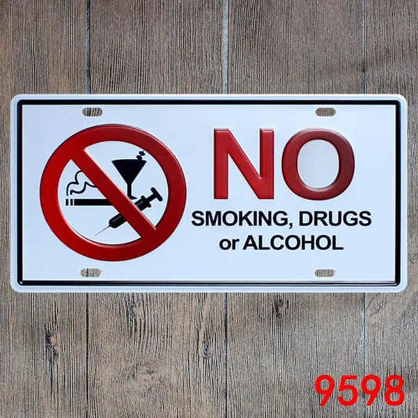 

Metal Tin Sign No Smoking Decor Bar Pub Home Vintage Retro Poster Cafe ART