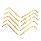 10 шт. Золотая рамка для фотографисветильник освещение мебель шкаф занавески для растений сетка проволока болт окуляр винт в вешалке L-образные крючки