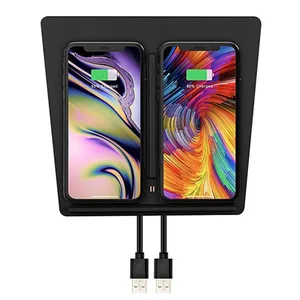 tesla model 3 dual fast charging mobile phone wireless charger infrared touch car charger automotive parts free global shipping