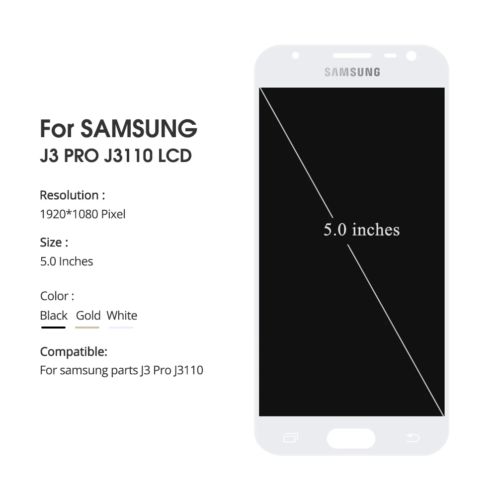 ЖК дисплей 5 0 ''для Samsung Galaxy J3P J3110 J3 pro панель экран модуль монитор + сенсорный