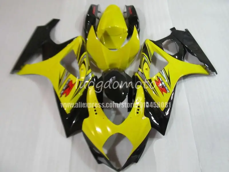 

Обтекатели на мотоцикл для желтый черный Suzuki GSXR1000 K7 07 08 2007 2008 Новый ABS впрыска Кузов ABS Инжекционный обтекатель
