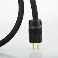 high quality audiocrast p110 silver plated audiophile ac power cable pure black power cord cable hifi hi end schuko us