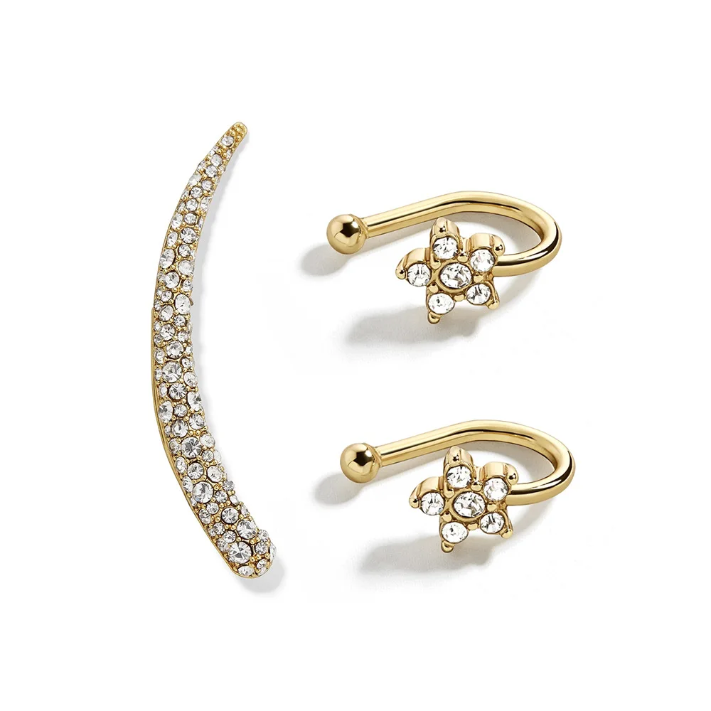 3 шт./компл. клипсы без пирсинга для женщин заколка девочек серьги каффы с рогом