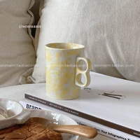 unique ceramic mug print cute coffee office milk creative sister mug reusable breakfast kubek do kawy bar supplies de50mk