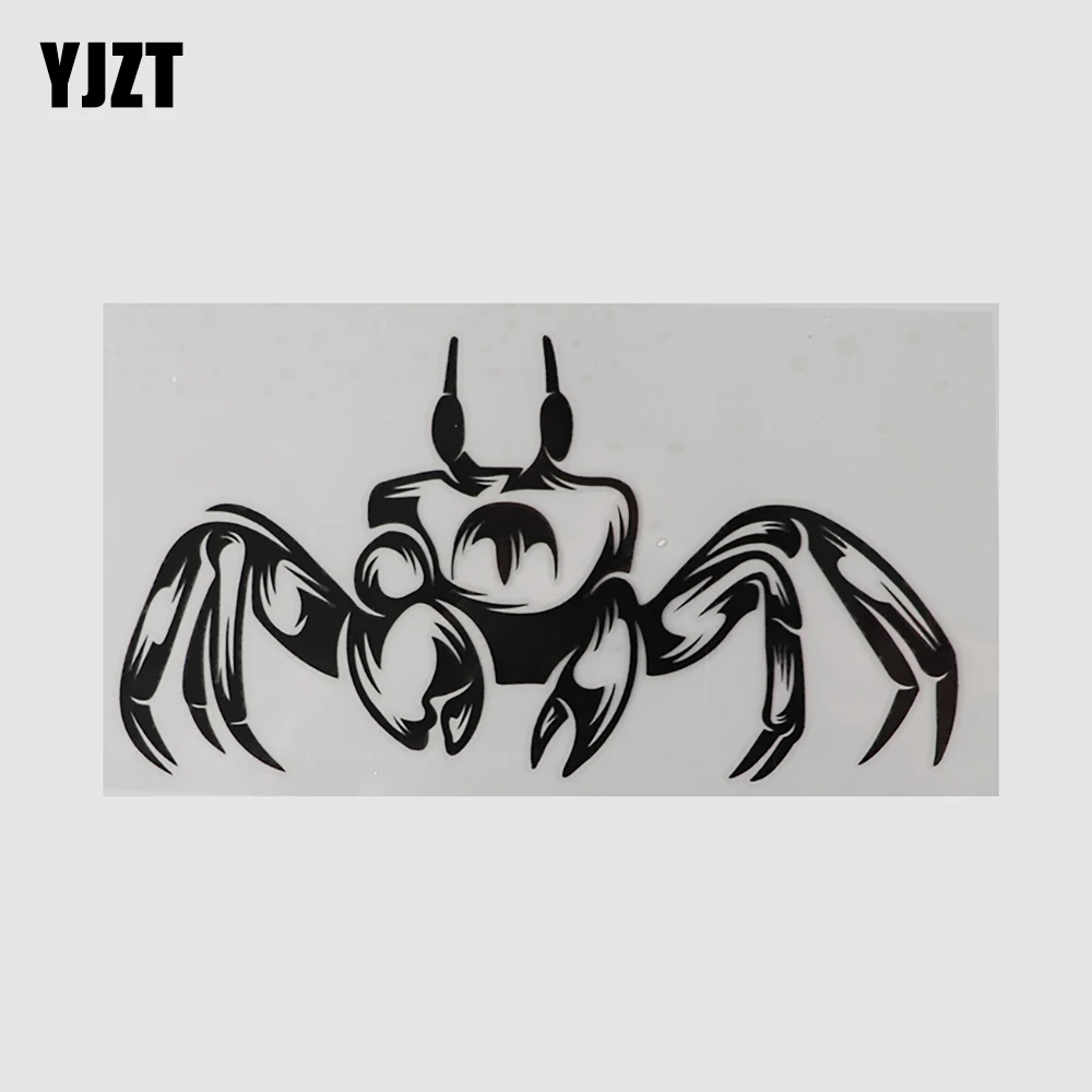 

YJZT 16 см × 8,5 см модные жестокий зверь Краб Наклейка Виниловые наклейки на машину черный/серебристый 13D-0902