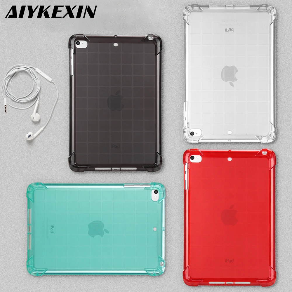 Чехол s для нового iPad Mini4 противоударный мягкий силиконовый прозрачный тонкий