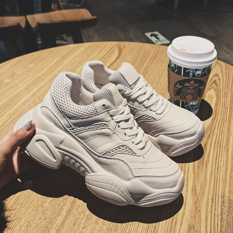 Новинка 2019 кроссовки для бега спортивная обувь на толстой подошве универсальные