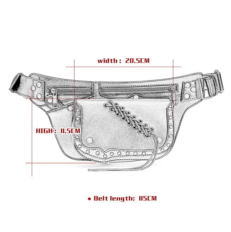 Нагрудная сумка DAEYOTEN в готическом стиле для женщин ретро поясная сумочка с