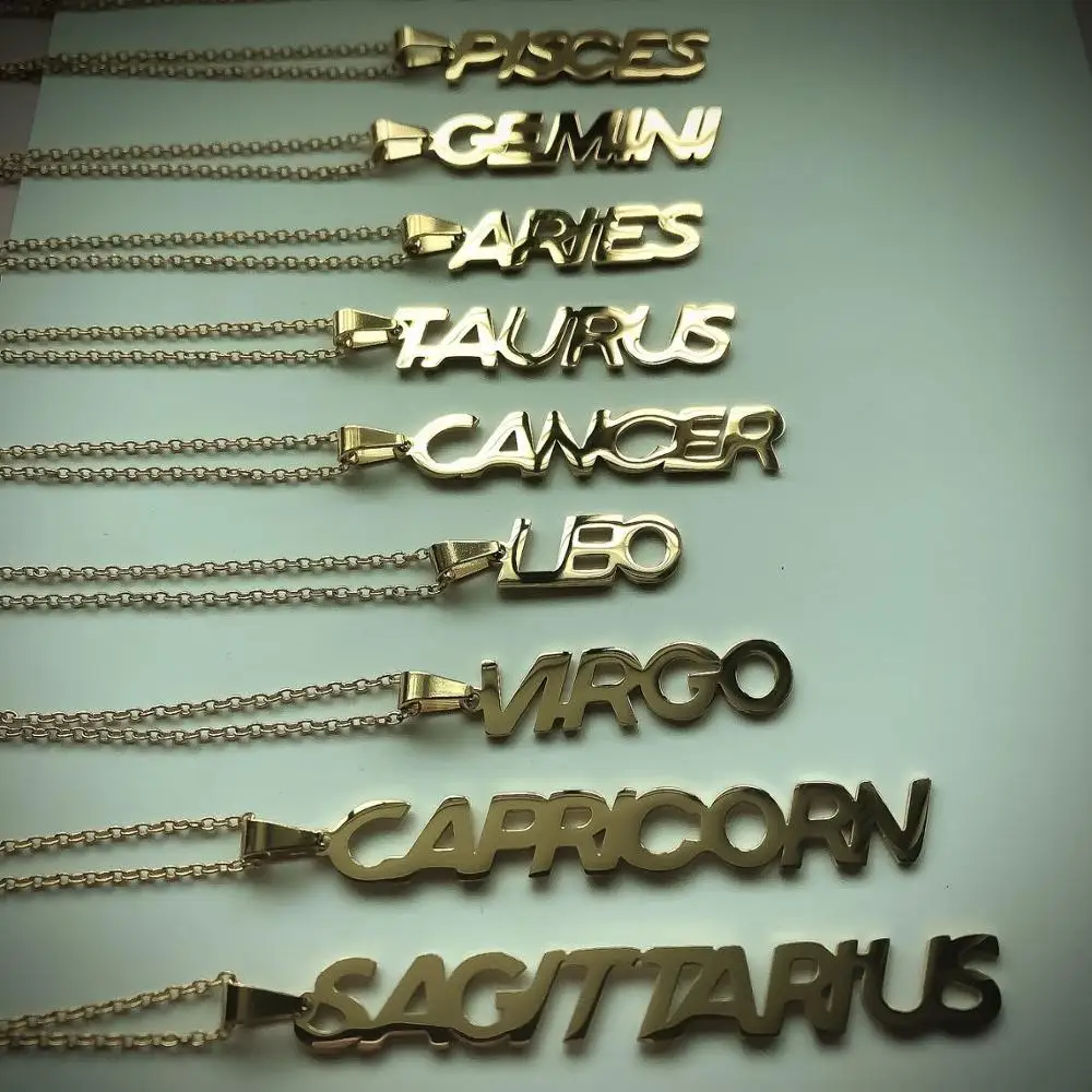 Ожерелье HIYONG с 12 знаками Зодиака ожерелье созвездиями именной табличкой
