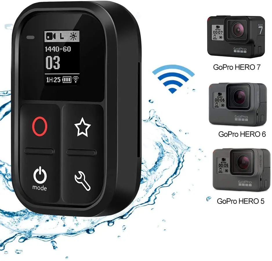 TELESIN 80M Smart WIFI пульт дистанционного управления для GoPro Hero 10 9 8 Black Max 7 6 5 4 Session 4/5 Go Pro