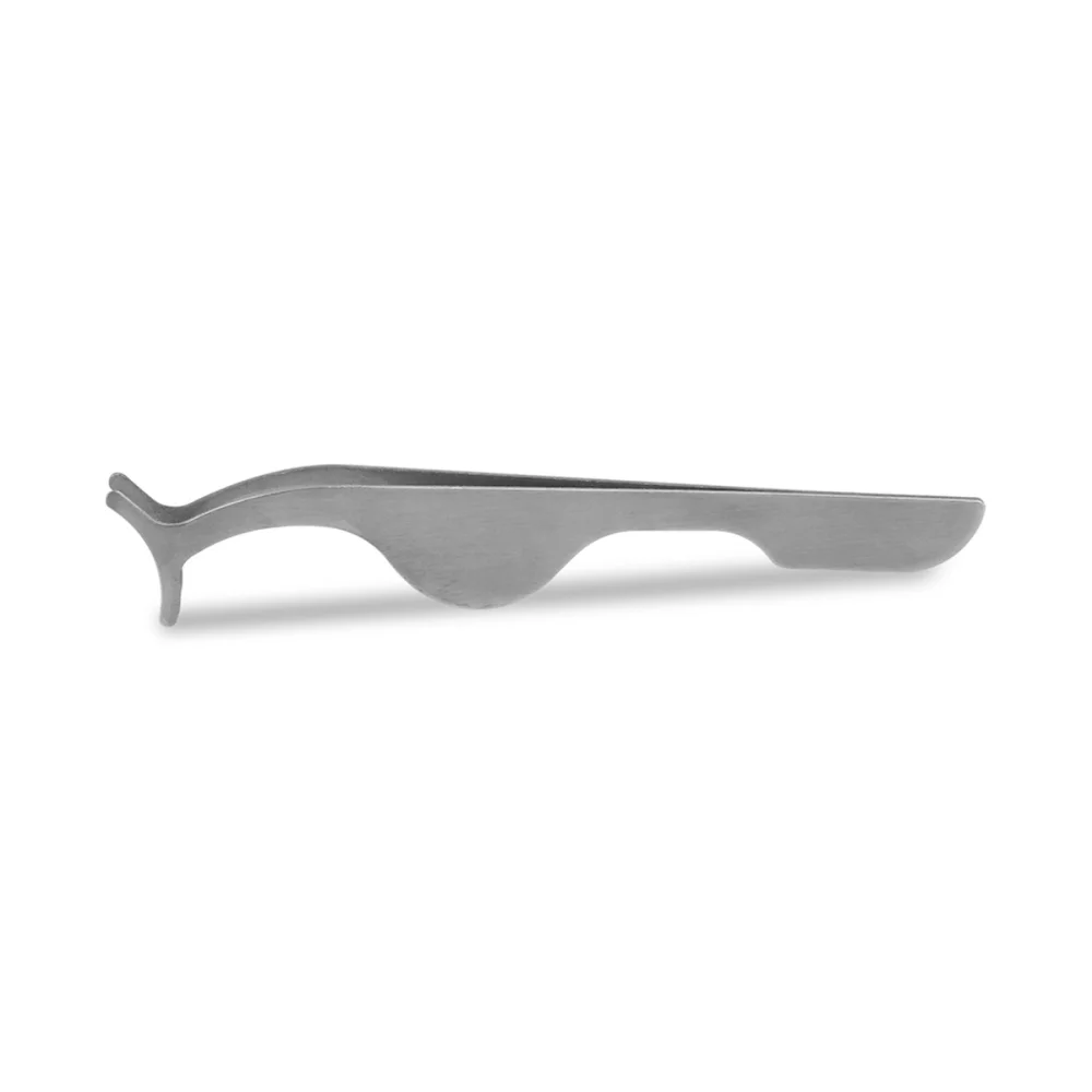 

TINKSKY False Eyelashes Extension Applicator Remover Clip Tweezers Nipper (Silver)