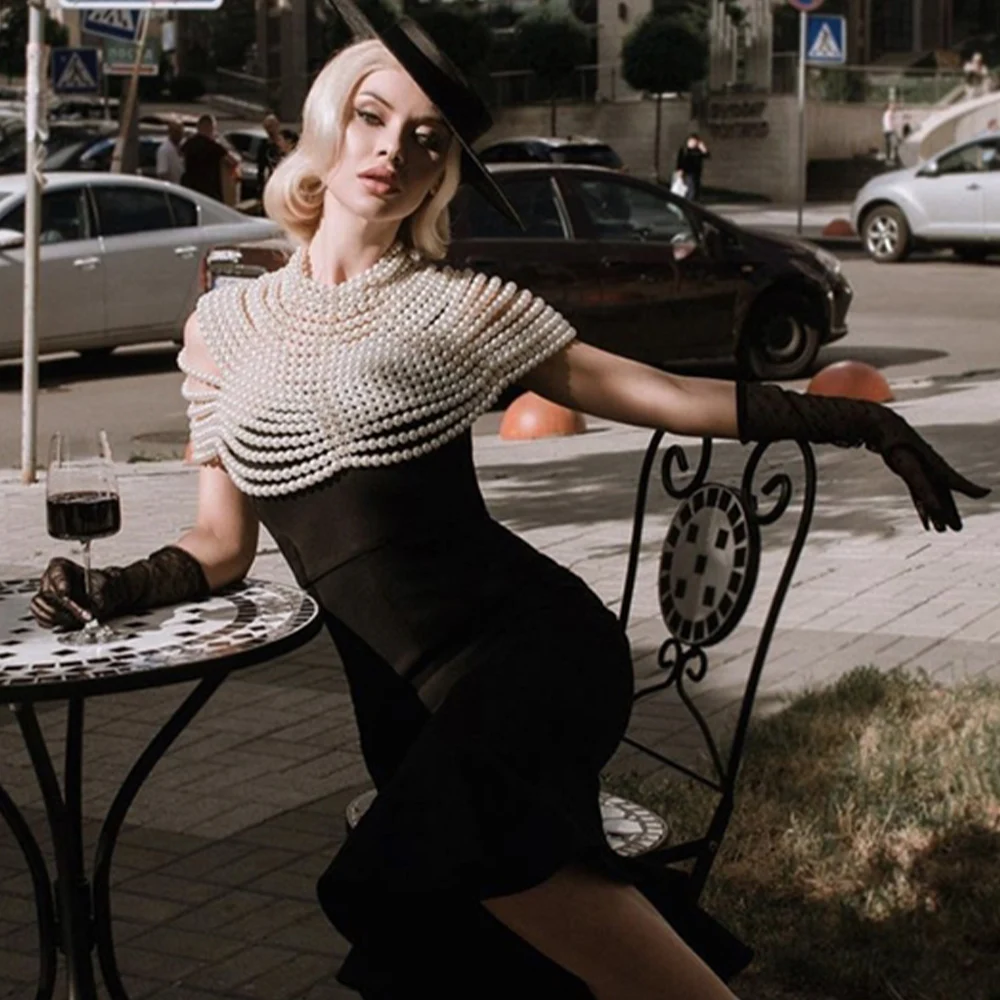 Пикантные Украшения для тела цепочка на грудь жилет с имитацией жемчуга три