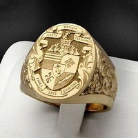 yellow gold vintage carved godfather ring senior mens engagement wedding ring party wedding jewelry gifts accessories