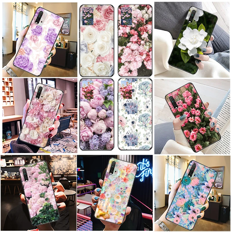 

Rose Phone Case For Xiaomi Redmi 9 9i 9A 9AT 9C 9C Lotus Cases Carcasa Back Cover Soft TPU