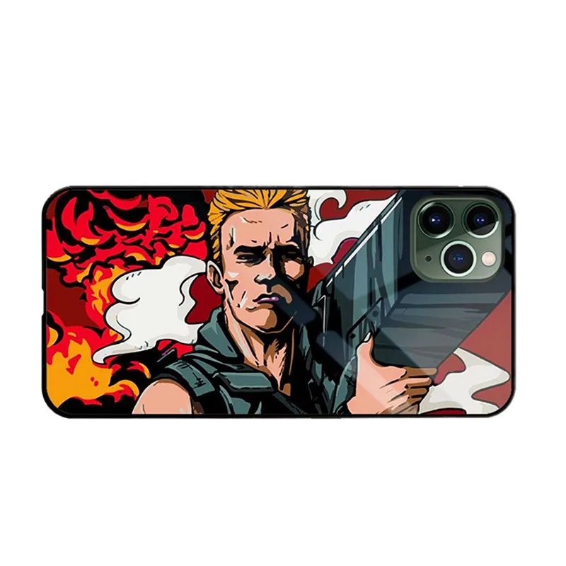 Funny Schwarzenegger case For iPhone 11 pro XR X XS MAX 1985 Arnold movie Commando poster 6 6S 7 8 Plus Phone Cover |