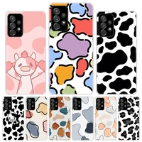 pink rainbow cow cute silicon call phone case for samsung galaxy a72 a52 a71 a51 a32 a22 a12 a02s a31 a21s m21 m31s m51 cover