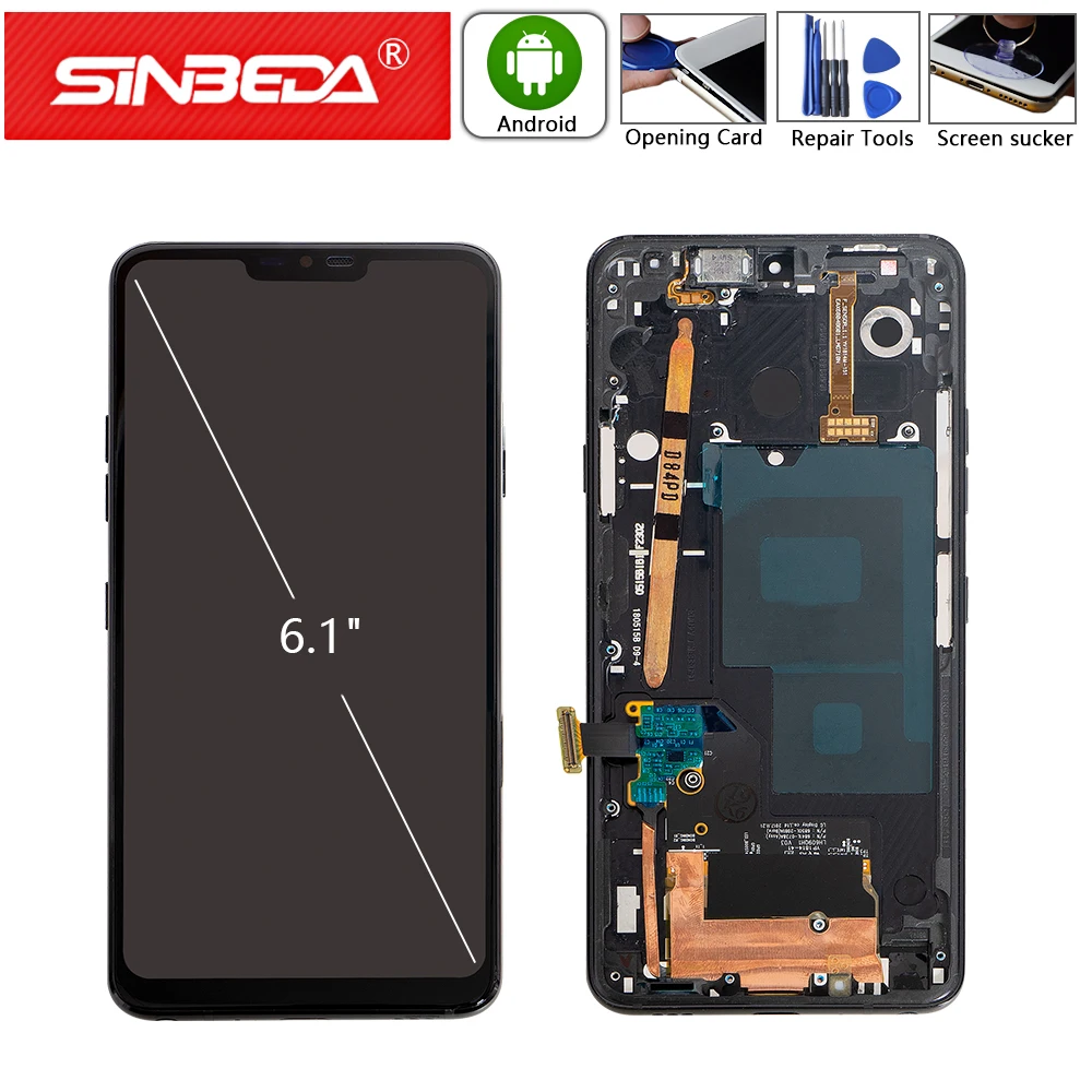 ЖК дисплей для LG G7 ThinQ G710 G710EM G710PM G710VMP сенсорный экран в сборе дигитайзер с рамкой
