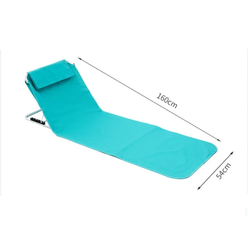 Online Taşınabilir Oxford Plaj Mat Yatak Kamp Piknik Seyahat Lesirue şezlong Açık Katlanabilir Sandalye Koltuk Yatak 160x54cm Rulman 150kg