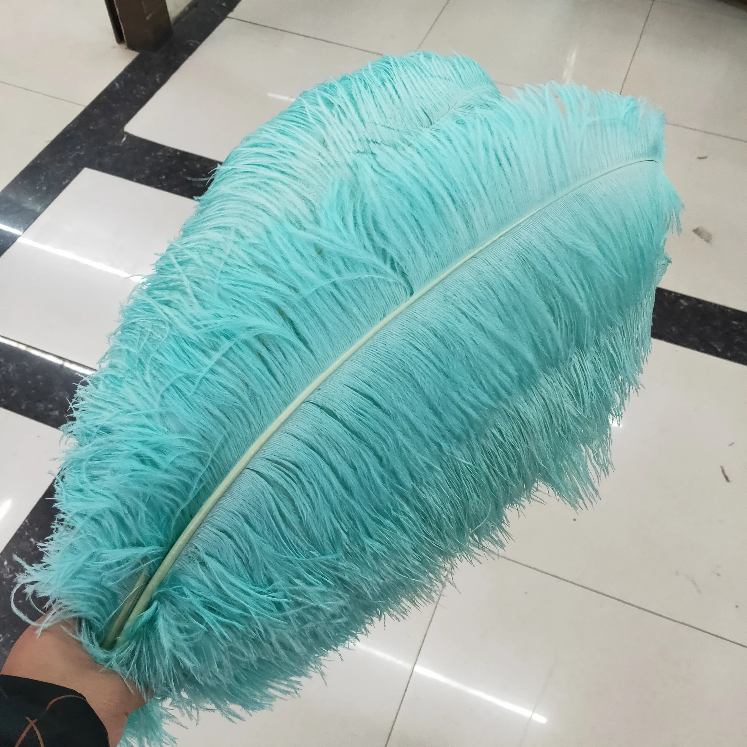 

100 Pcs/lot High Quality Mint Green Ostrich Feather 65-70cm Feathers Carnival Costumes Party Home Wedding Decorations Plume