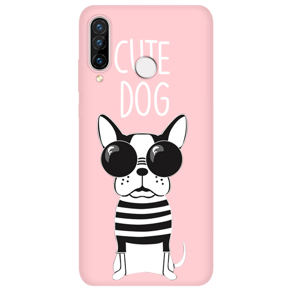 Милый чехол для huawei Y6 Y9 Y7 Prime P Smart Коврики 20 10 30 P30 P9 P10 P20 Pro Lite чехол матовый мягкий чехол из силикона и ТПУ чехол Coque - Цвет: cutedog