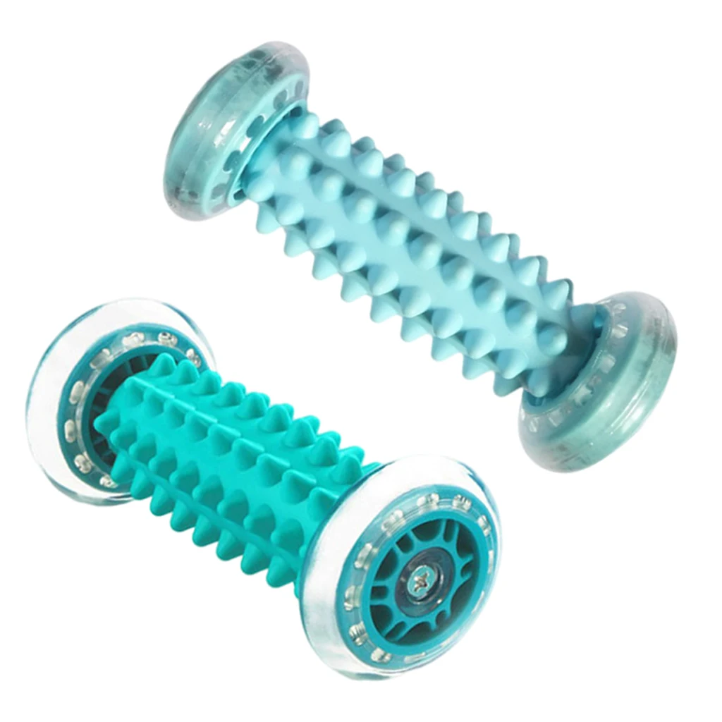 

Reflexology Massager 1 Roller 2 Spiky Balls Foot Roller Massage Ball for Relax Tight Muscle Plantar Fasciitis Adult