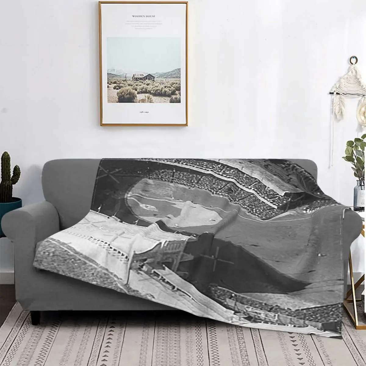 

The Polo Grounds-Manta de Nueva York 1921, colcha a cuadros para cama, sofá, cama, 150, manta Kawaii, colcha, 220x240