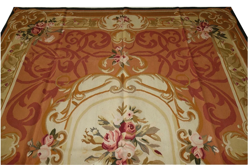 Китайский aubusson ковер большой Винтажный стиль диван одеяло античный шерстяной |