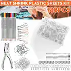 Термоусадочная художественная бумага, пластиковые листы, Набор для творчества, термоусадочная художественная бумага, дырокол для отверстий, брелоки сделай сам для детей, пленочная бумага формата А4