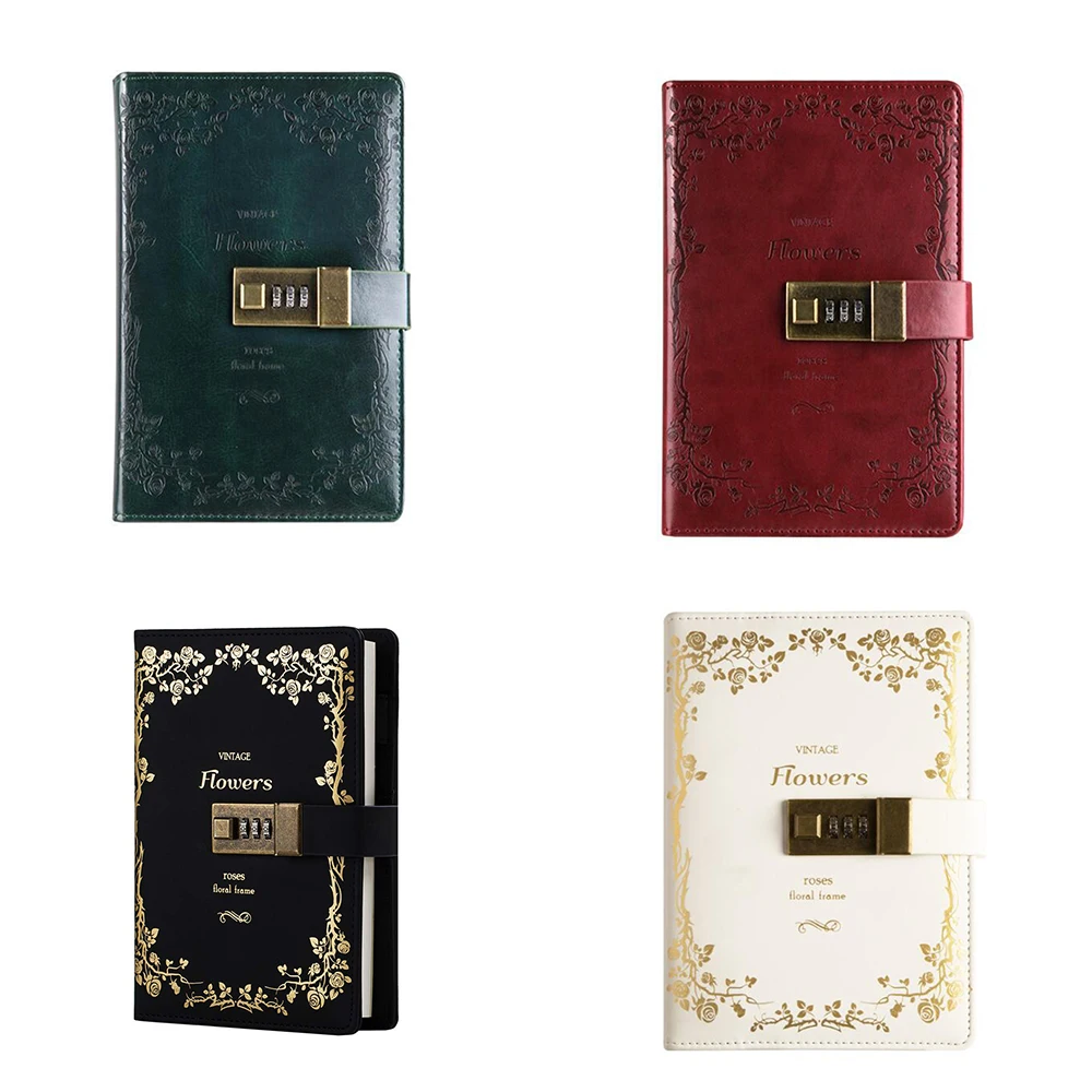 XRHYY цифровой пароль записная книжка кожаная связывающая журнал Комбинированный