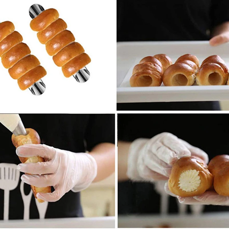 

1 pcs Cannoli Forms Cake Horn Mold Stainless Steel Cannoli Tubes shells Cream Horn Mould Pastry Baking Mold