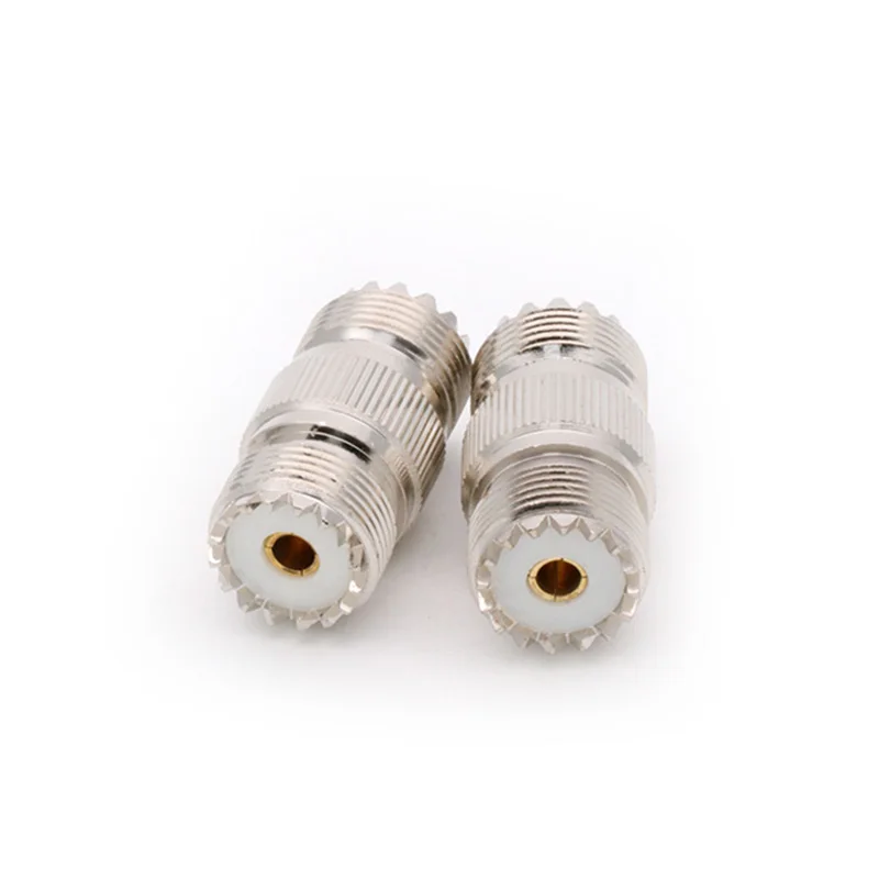 

10pcs Dual UHF Female Straight Adapter High Quality Copper UHF Female Jack to UHF Jack RF Adapter R Connector Wholesales