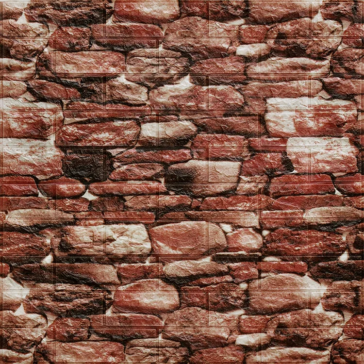 

70X77CM Brick 3D Self Adhesive Wall Sticker Waterproof Water TV Background Wall Shop Restaurant Decoration Renovation Stickers