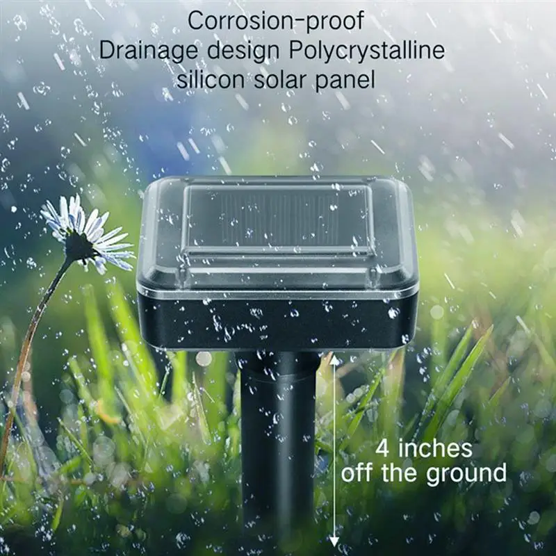 

Ultrasonic Rodent Repeller Outdoor Waterproof Solar Pest Control Repellent for Garden Yard Park