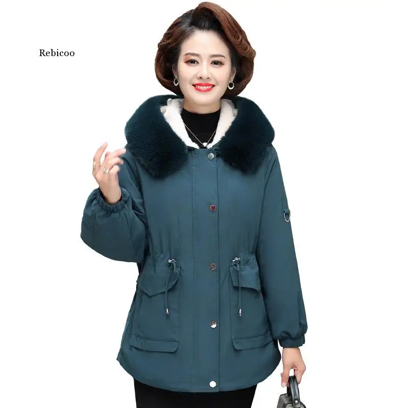 

wool mother put winter cotton-padded new product brief paragraph jacket cotton-padded clothes middle-aged