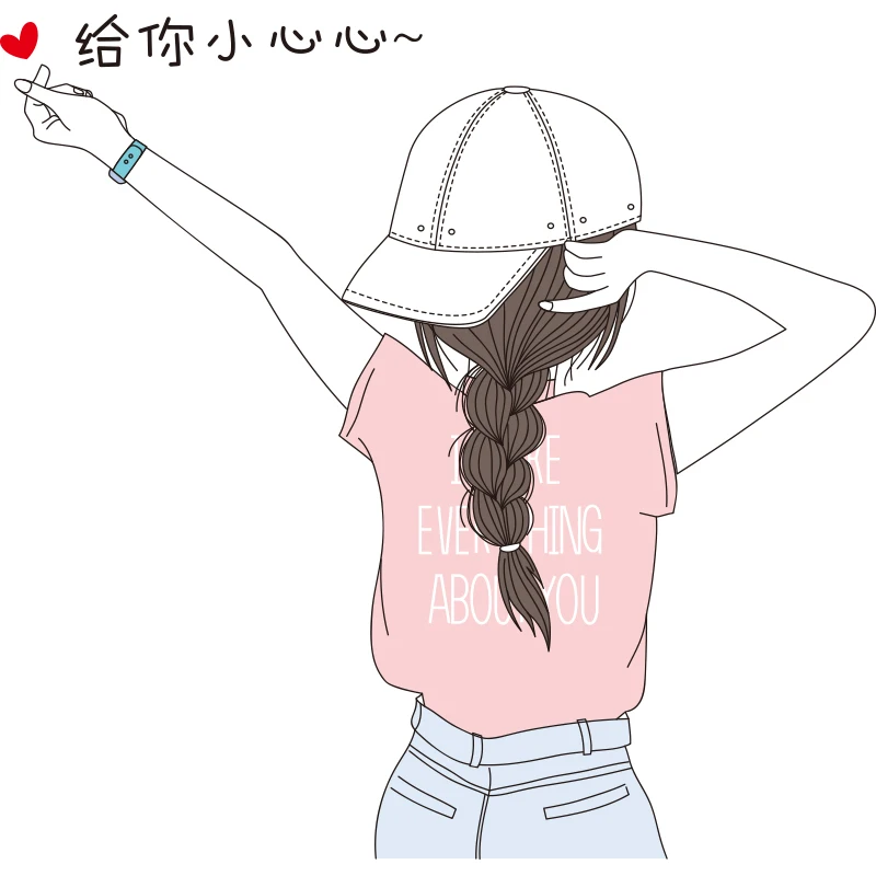 

[SHIJUEHEZI] Flowers Plant Wall Stickers DIY Cartoon Girl Wall Decals for Living Room Kids Bedroom Nursery House Decoration