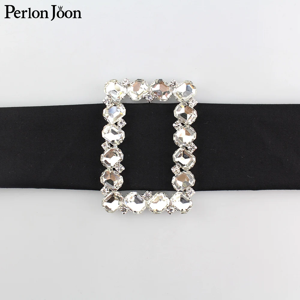 

2 шт. прямоугольные Стразы 6,3 см (внутренние 4 см) Лента слайдер серебряный кристалл пояс застежка на платье одежда сумка аксессуары KT013