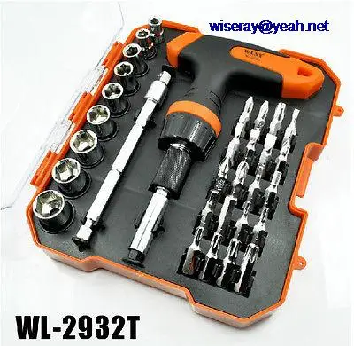 Товар 5 комплектов 32 в 1 набор отверток с храповым механизмом и шестигранной