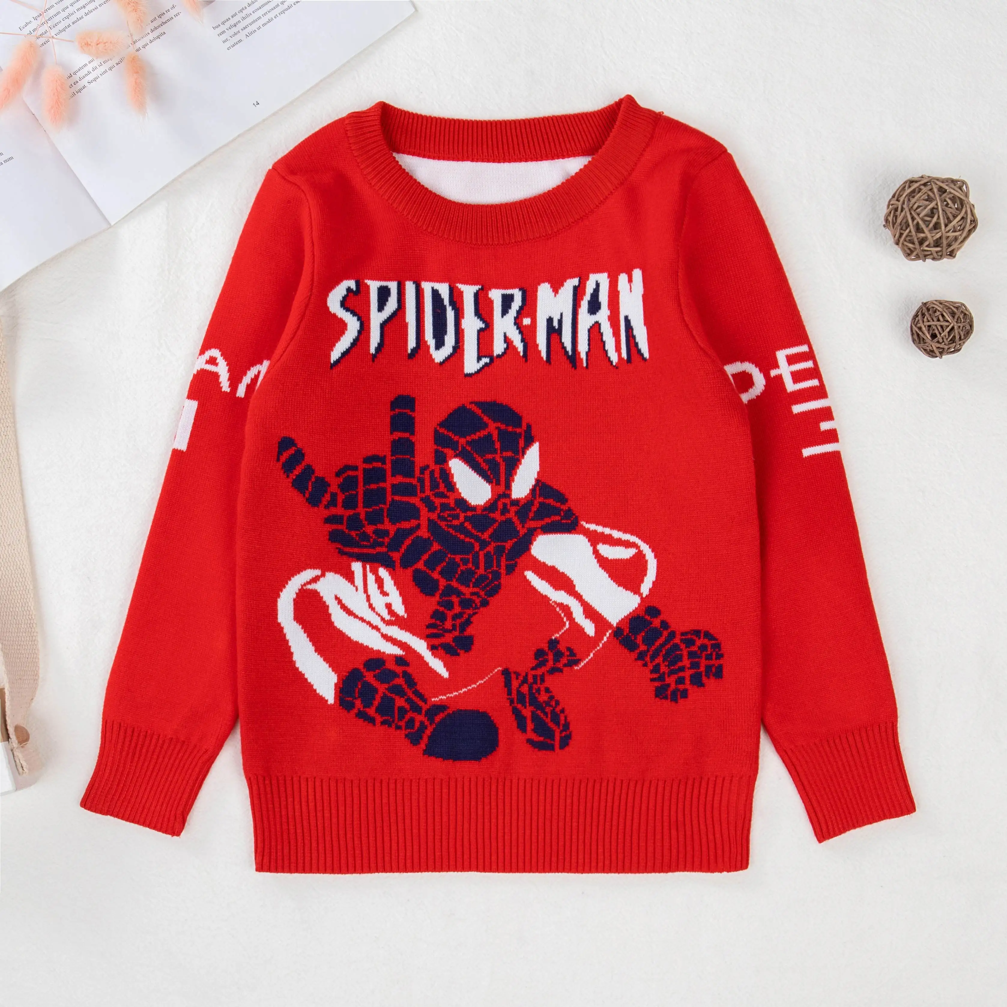 Свитер для мальчиков пуловер с бархатным утеплителем свитер на осень и зиму