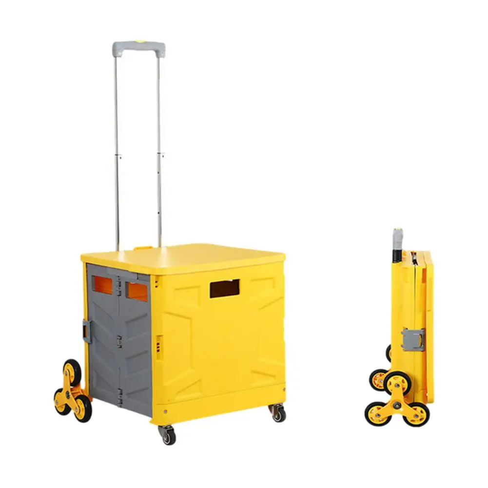 

Portable Climbing Cart For Supermarket Shopping Lightweight Telescopic Handle Folding Trolley Carriage For Outdoor Camping