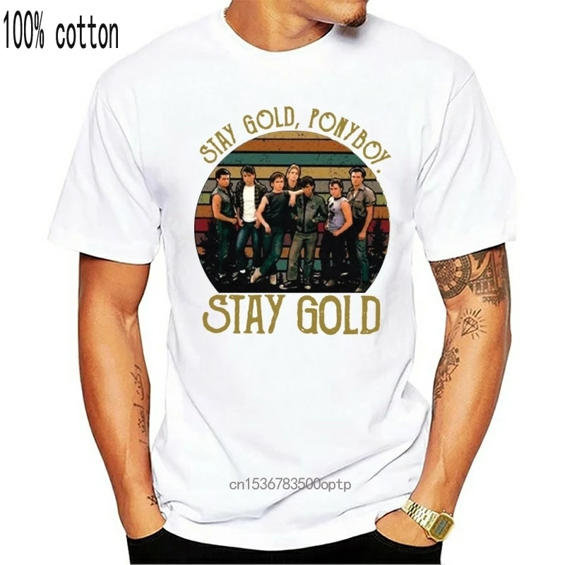 

The Outsiders Stay Gold Ponyboy Stay Gold Men Black T Shirt Cotton S 6Xl
