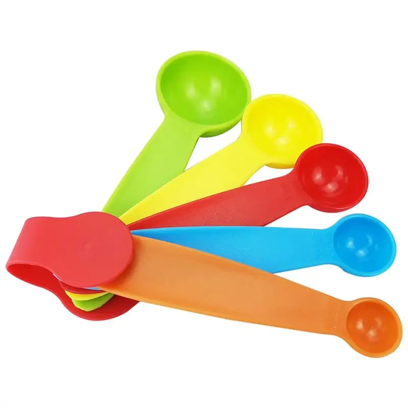 

5 Pcs/Set Measuring Spoons Household Mini Milk Powder Flour Measure Scoop Plastic Stackable Teaspoon Kitchen Measuring Tools