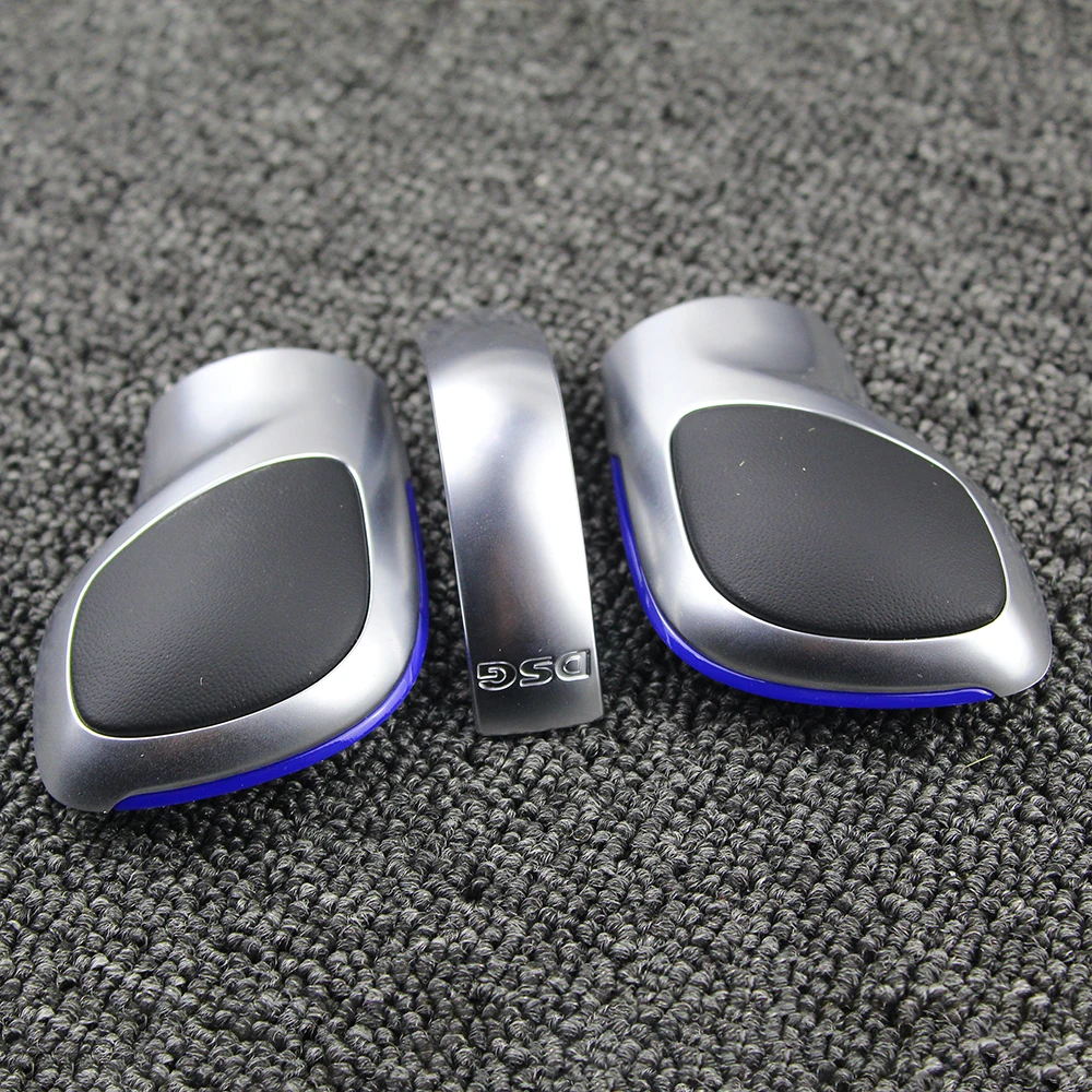 Синяя хромированная матовая ручка переключения передач DSG крышка крышки для