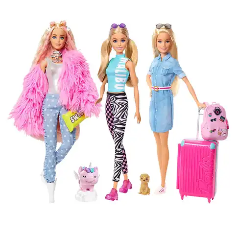 Оригинальная кукла Барби, пушистое пальто, очень длинная кукла с обжимными волосами, гибкие шарниры, издание игрушек, подарок для девочек ...