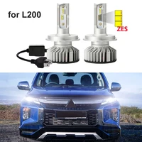 2pcs for mitsubishi l200 2015 2016 2017 2018 2019 2020 led headlight bulbs with zes chips high low beam