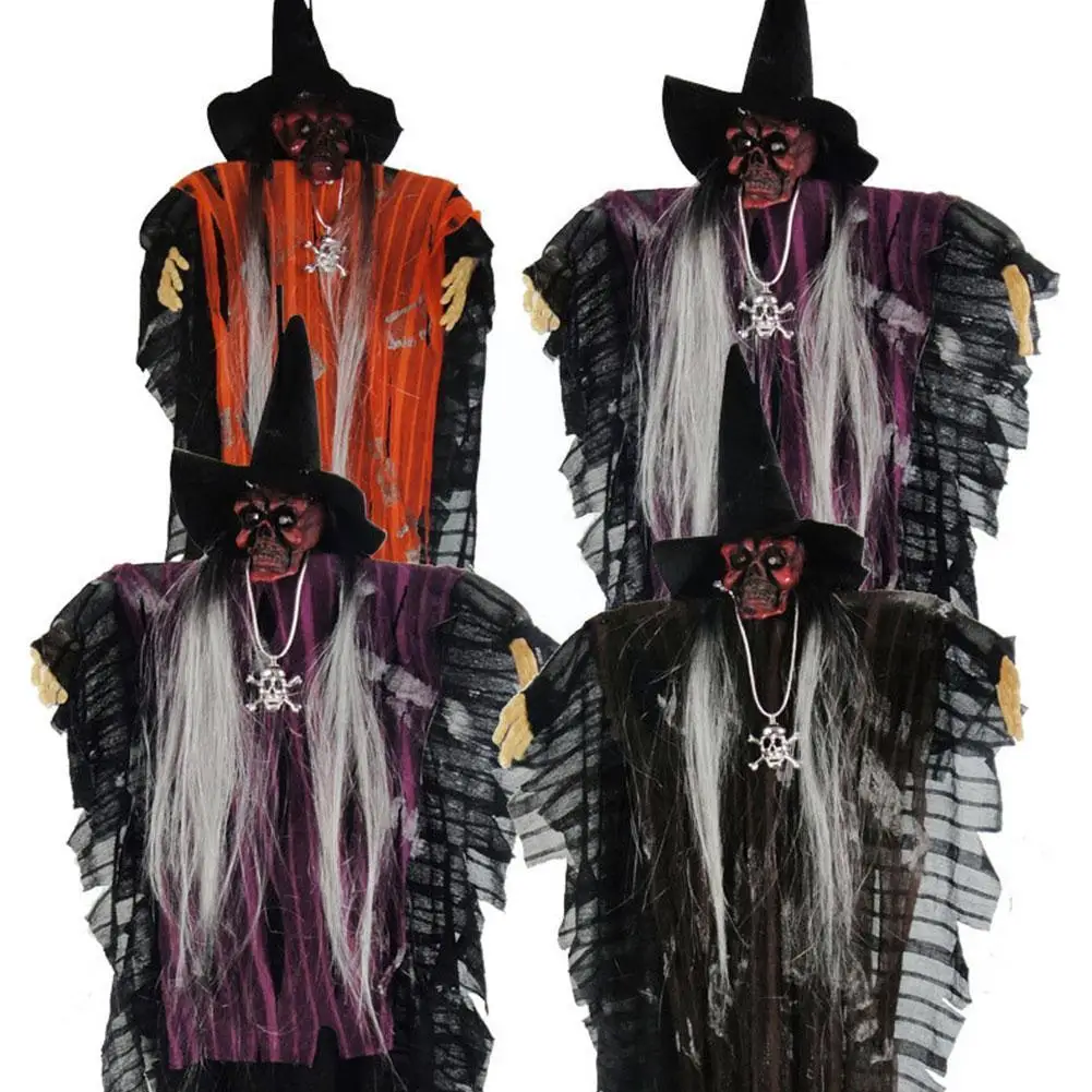 

Хэллоуин подвесной призрак фестиваль ужас электрическая компоновка свет череп украшения реквизит Хэллоуин дом с привидениями Декор H9H3