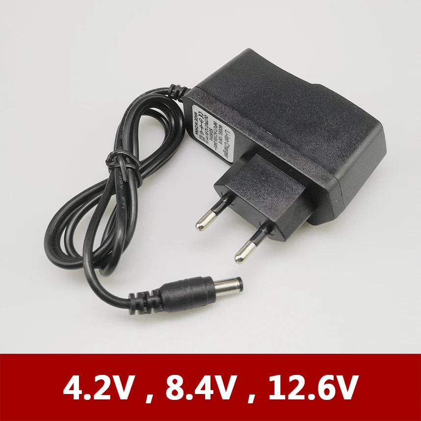 100% оригинальный 18650 Литий Батарея Зарядное устройство 3 7 V 4 2 8 12V 12 6 1A DC 5 5*2 1 1S 3S