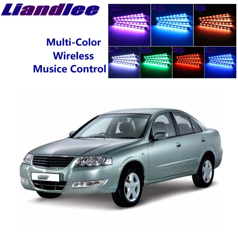 

LiandLee Car Glow Interior Floor Decorative Seats Accent Ambient Neon light For NissanAlmera N16 2000~2006