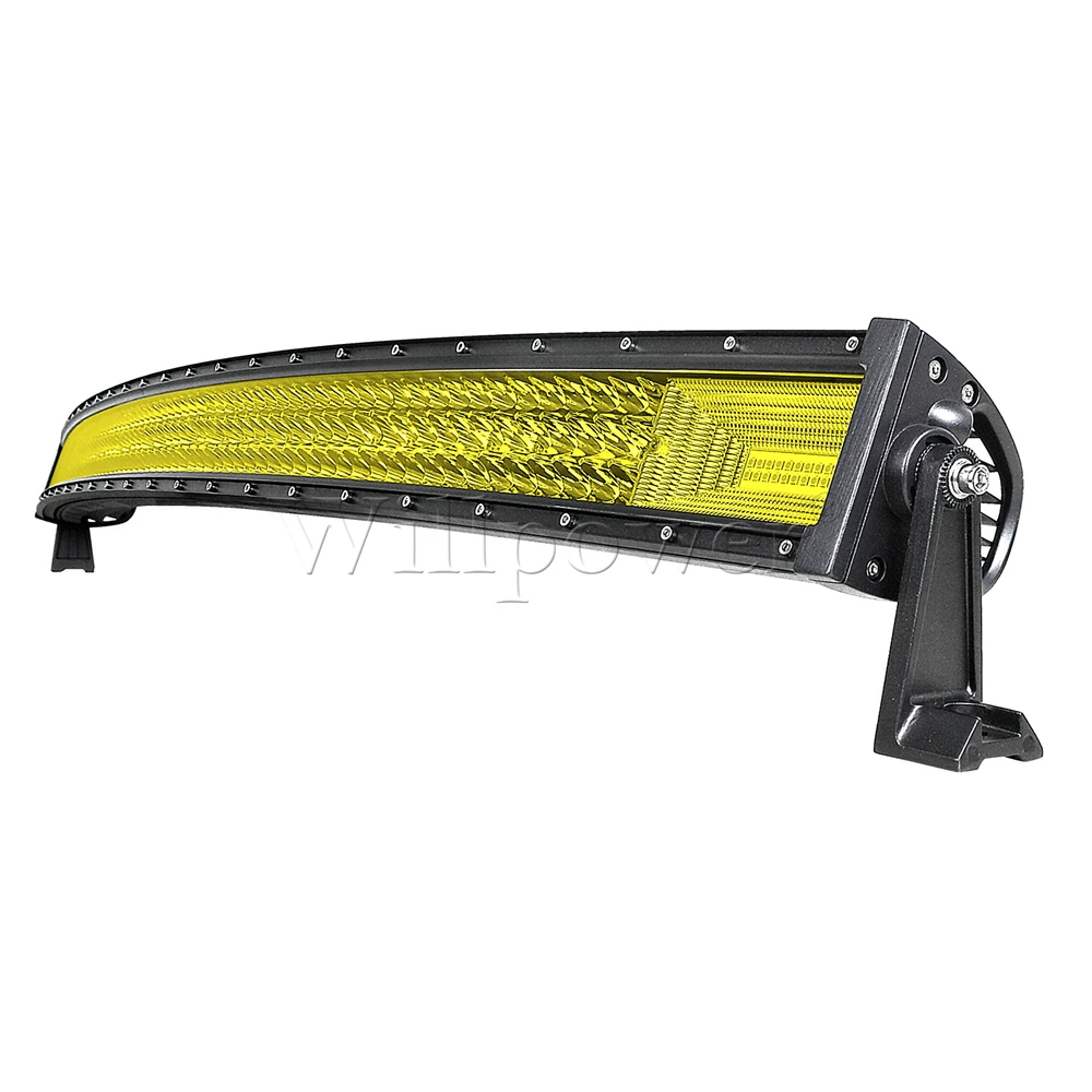 

4x4 Truck Car Roof 675W 52 inch LED Light Bar For Ford Jeep Chevy 4x4 Truck Yellow Light LED Bar Lights SUV Driving Fog Lightbar