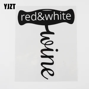 YJZT 13,6 см  16,9 см креативный штопор белая красная винная Наклейка виниловая Автомобильная наклейка черныйсеребристый 8A-1192