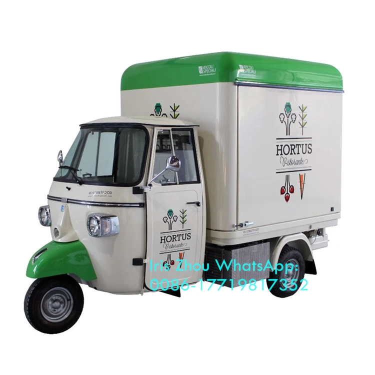 3 wheeler Piaggio Ape espresso грузовик Piaggiao ape с едой на продажу США |